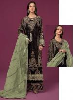 Georgette Mint Eid Wear Embroidery Work Pakistani Suit